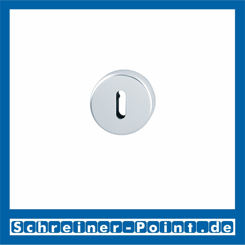HOPPE Aluminium F1 Alu Natur Innentür Schlüsselrosettenpaar, 42KVS, OB Ovalbart, 817214